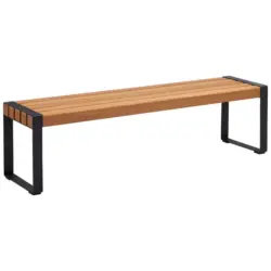 Gartenbank 170/45/41 cm in Schwarz, Teakfarben