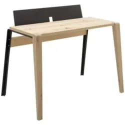 Schreibtisch 120/72,7/75-90 cm in Anthrazit, Eichefarben