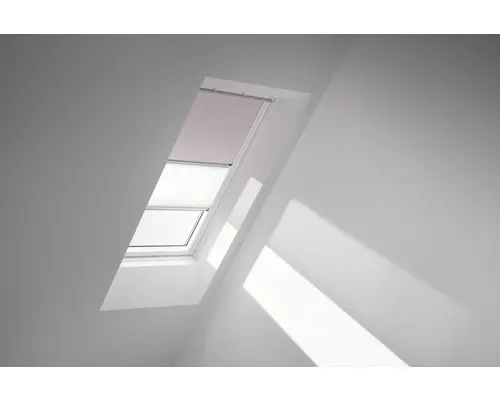 VELUX Vorteils-Set Verdunkelungsrollo Kids Rosa Sterne und Faltstore Plissee weiß manuell Rahmen weiß DFD U04 4659SWL