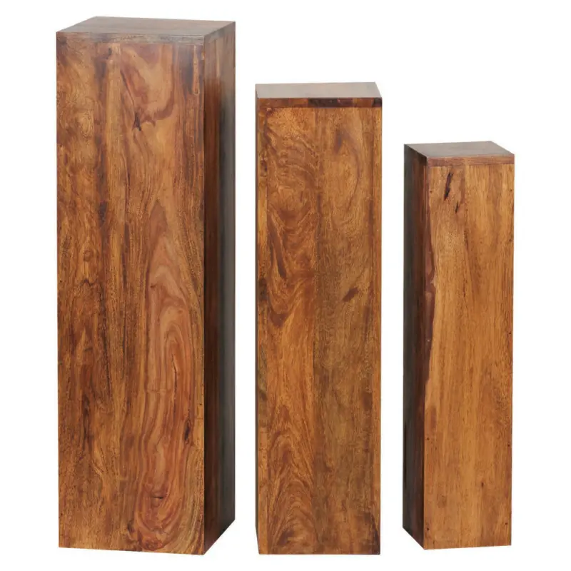 Blumentischset in Holz 24,5/24,5/85 cm