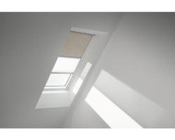 VELUX Vorteils-Set Verdunkelungsrollo sandbeige gepunktet und Faltstore Plissee weiß manuell Rahmen aluminium DFD U10 4579S