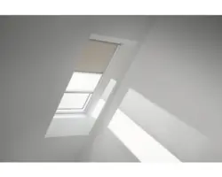 VELUX Vorteils-Set Verdunkelungsrollo sandbeige gepunktet und Faltstore Plissee weiß manuell Rahmen aluminium DFD MK08 4579S