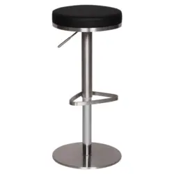 Barhocker in Textil Schwarz