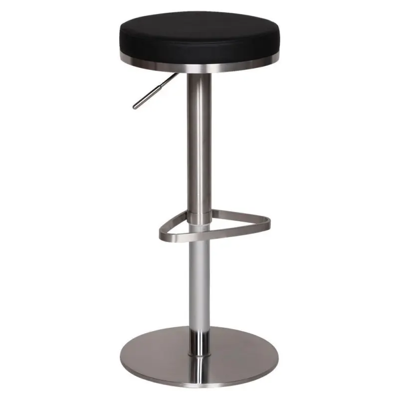 Barhocker in Textil Schwarz