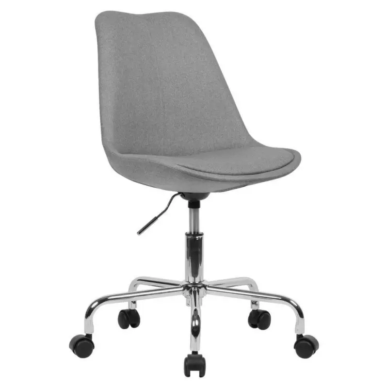 Drehstuhl in Webstoff Hellgrau