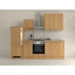 XXXLutz Lauterach - Ihr Möbelhaus bei Bregenz Küchenblock 270 cm in Creme, Buchefarben, Edelstahlfarben