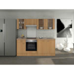 XXXLutz Liezen - Ihr Möbelhaus in Liezen Küchenblock 210 cm in Creme, Buchefarben, Edelstahlfarben