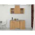 XXXLutz Lauterach - Ihr M&ouml;belhaus bei Bregenz Minik&uuml;che 150 cm in Creme, Buchefarben