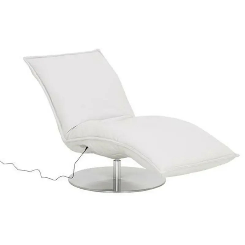 Relaxliege in Echtleder Creme