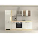 XXXLutz Lauterach - Ihr Möbelhaus bei Bregenz Küchenblock 270 cm in Akaziefarben, Perlmutt