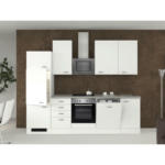 XXXLutz Langenrohr - Ihr Möbelhaus in Langenrohr Küchenblock 280 cm in Grau, Weiß, Edelstahlfarben