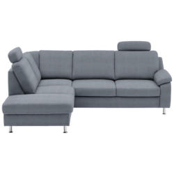 Ecksofa in Flachgewebe Blau