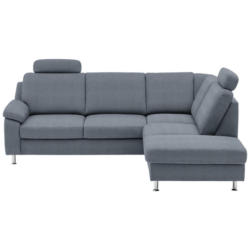 Ecksofa in Flachgewebe Blau