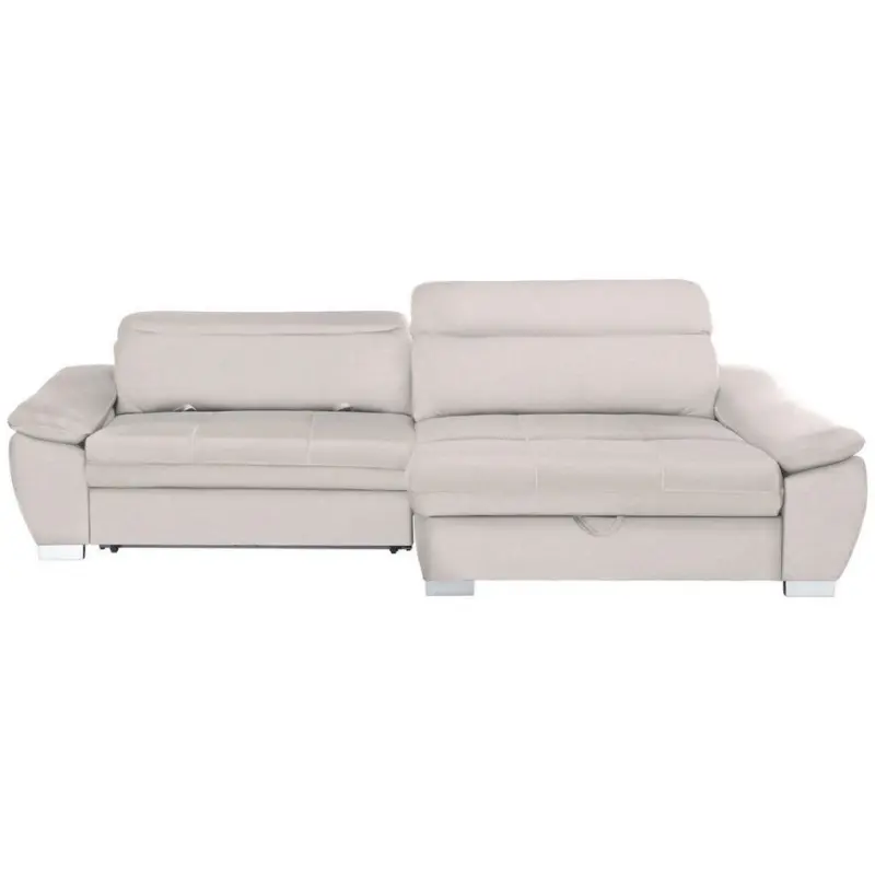 Ecksofa in Webstoff Creme
