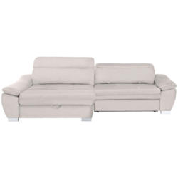 Ecksofa in Webstoff Creme