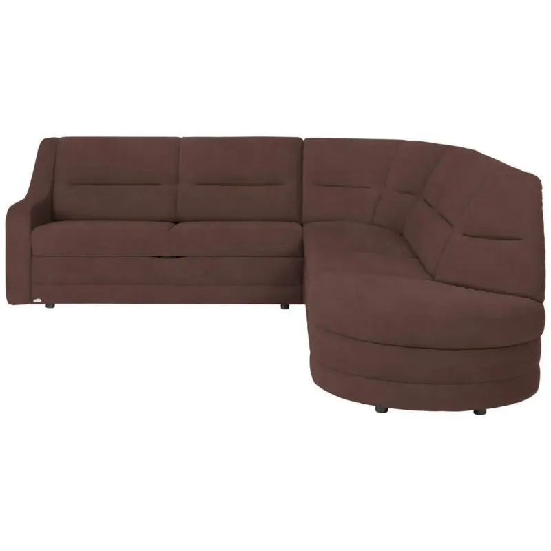 Ecksofa in Flachgewebe Braun
