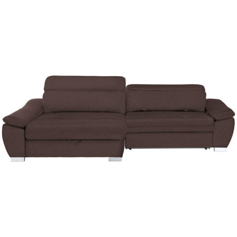 Ecksofa in Webstoff Braun