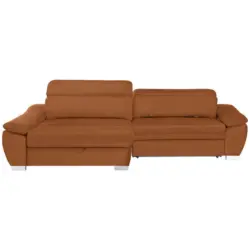 Ecksofa in Webstoff Orange