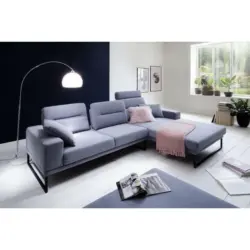 Wohnlandschaft in Flachgewebe Hellblau