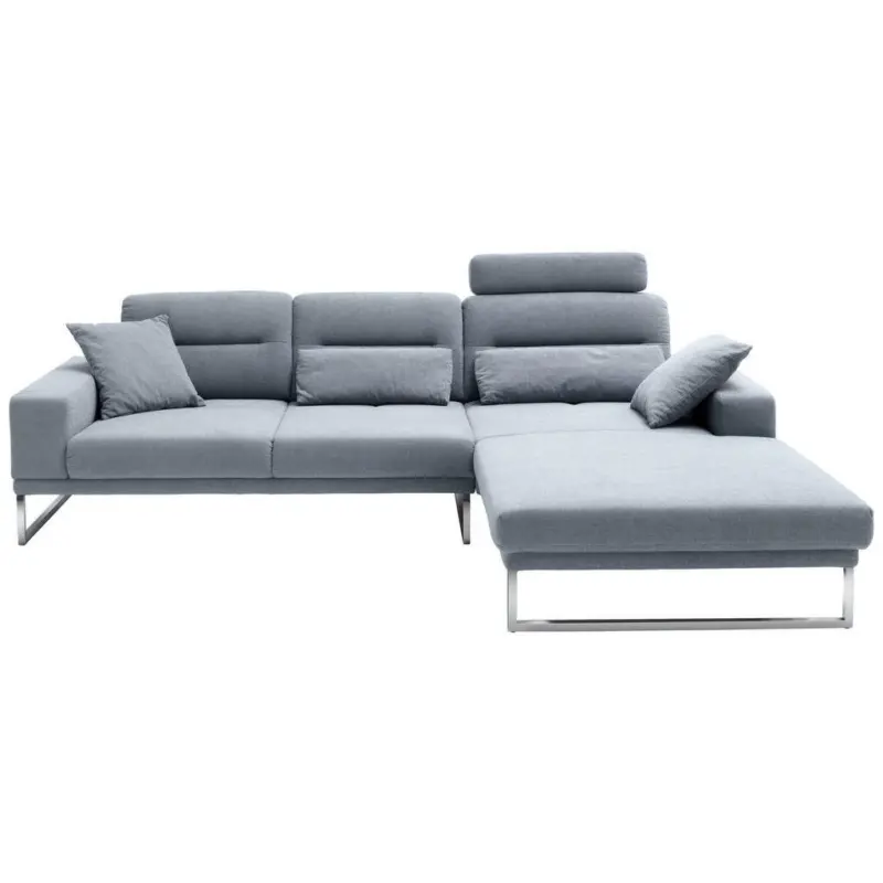 Wohnlandschaft in Flachgewebe Hellblau