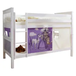 Etagenbett 90/200 cm Lila, Weiß