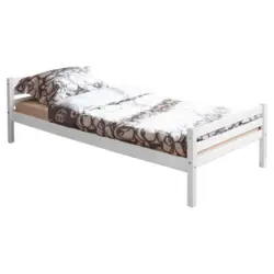 Bett 90/200 cm in Weiß