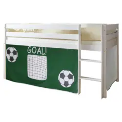 Mittelhohes Bett 90/200 cm Grün, Weiß