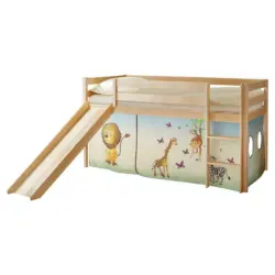 Spielbett 90/200 cm in Multicolor, Kieferfarben