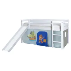 Spielbett 90/200 cm in Blau, Weiß