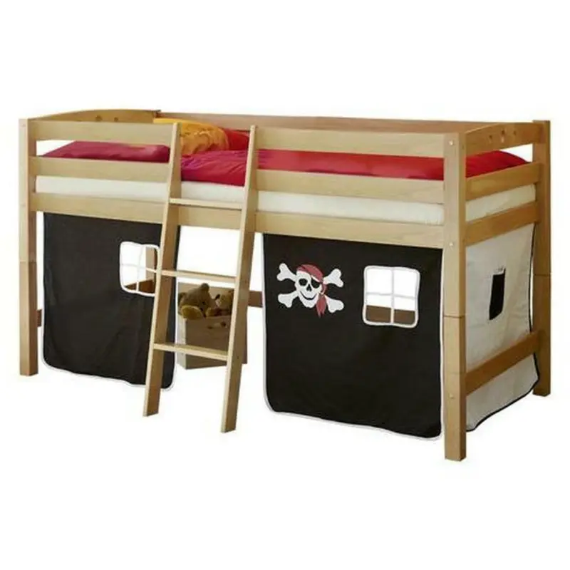 Mittelhohes Bett 90/200 cm Schwarz, Weiß