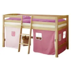Mittelhohes Bett 90/200 cm Rosa, Hellrosa