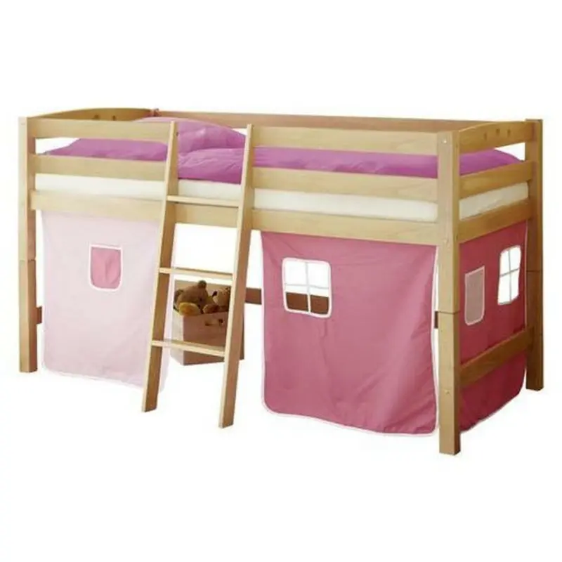 Mittelhohes Bett 90/200 cm Rosa, Hellrosa