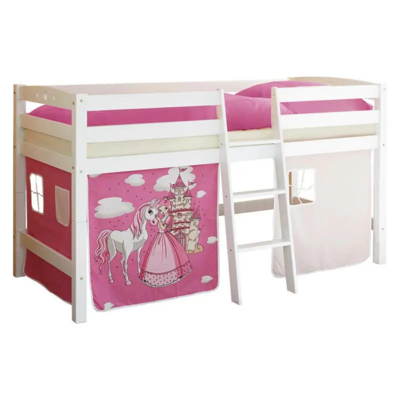 Mittelhohes Bett 90/200 cm Pink