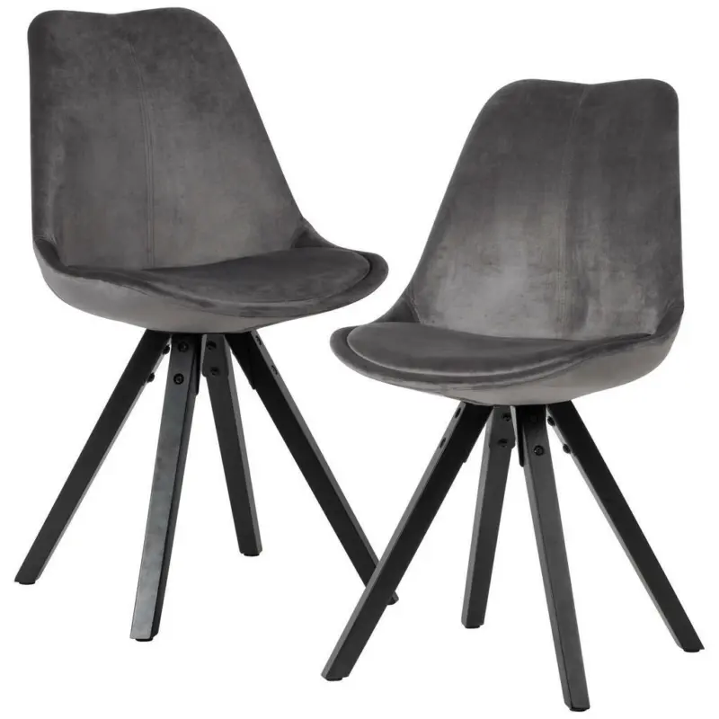 Stuhl-Set 2 Stück in Samt