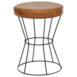 Hocker in Leder Braun