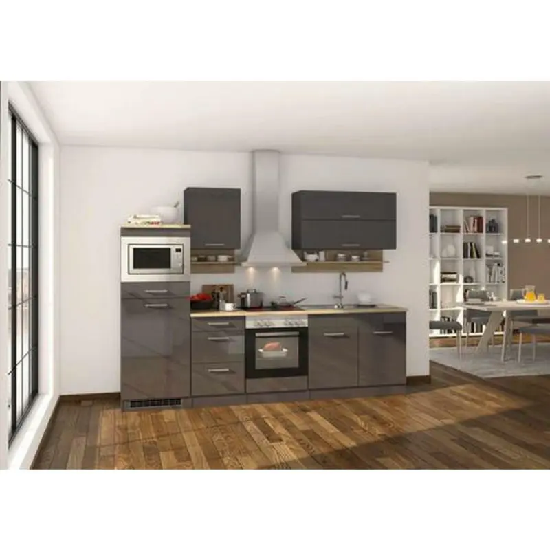 Küchenblock 270 cm in Anthrazit