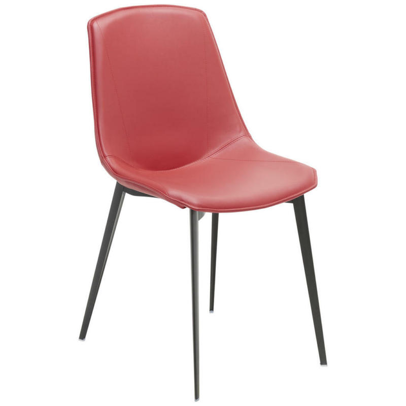 Stuhl in Aluminium Echtleder pigmentiert