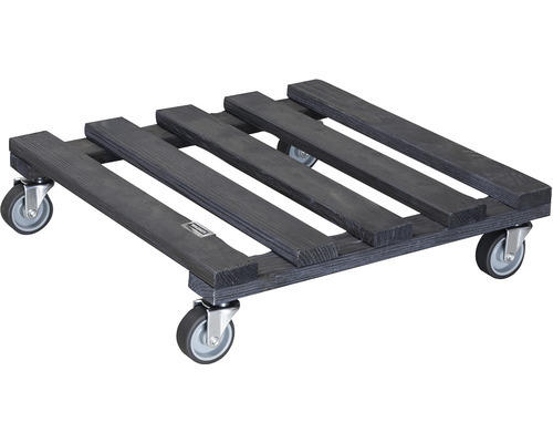 Pflanzenroller WagnerSystem 38x38x9,5 cm Holz anthrazit/silber