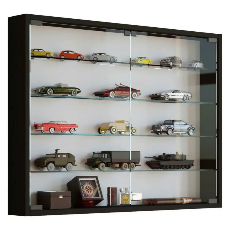 Hängevitrine in Schwarz