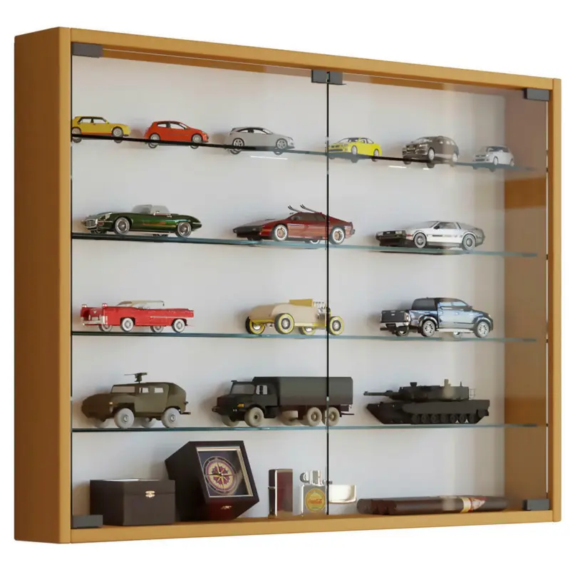 Hängevitrine in Buchefarben