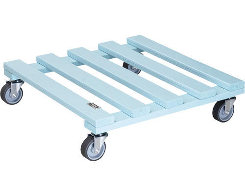 Pflanzenroller WagnerSystem 38x38x9,5 cm Holz blau/silber