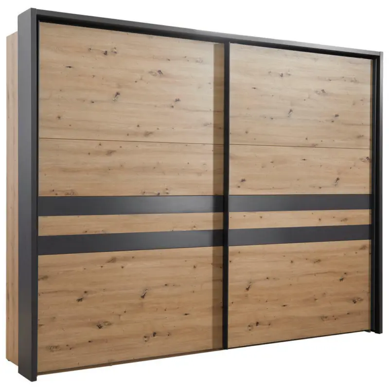 Schwebetürenschrank in Eiche Artisan