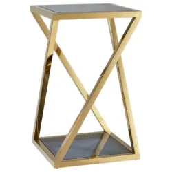 Blumenständer in Metall, Glas 30/30/50 cm