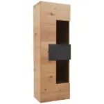 XXXLutz Lauterach - Ihr M&ouml;belhaus bei Bregenz Vitrine in furniert, massiv Wildeiche Anthrazit, Eichefarben