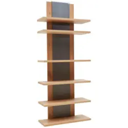 Regal 80/198,3/32,9 cm Anthrazit, Eichefarben