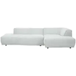 Ecksofa in Mikrofaser Hellgrau