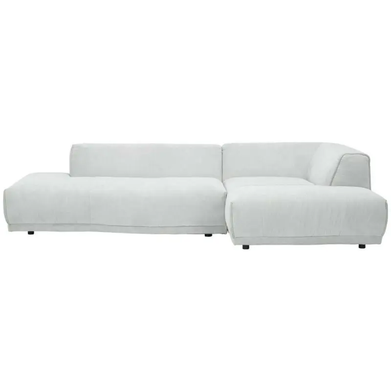 Ecksofa in Mikrofaser Hellgrau