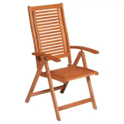 Gartenklappsessel in Holz Naturfarben