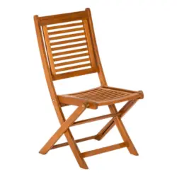 Gartenstuhl-Set Holz Naturfarben