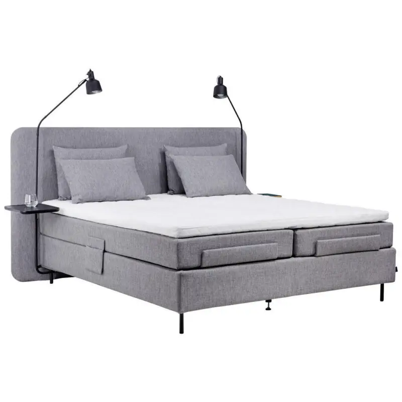 Boxspringbett 180/200 cm in Grau